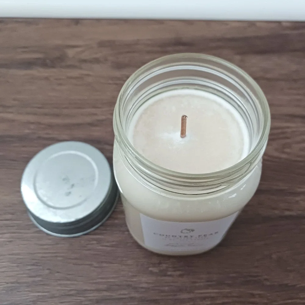 Antique Candle Co Country Pear by Cotton Stem 16 oz Soy Mason Jar Candle